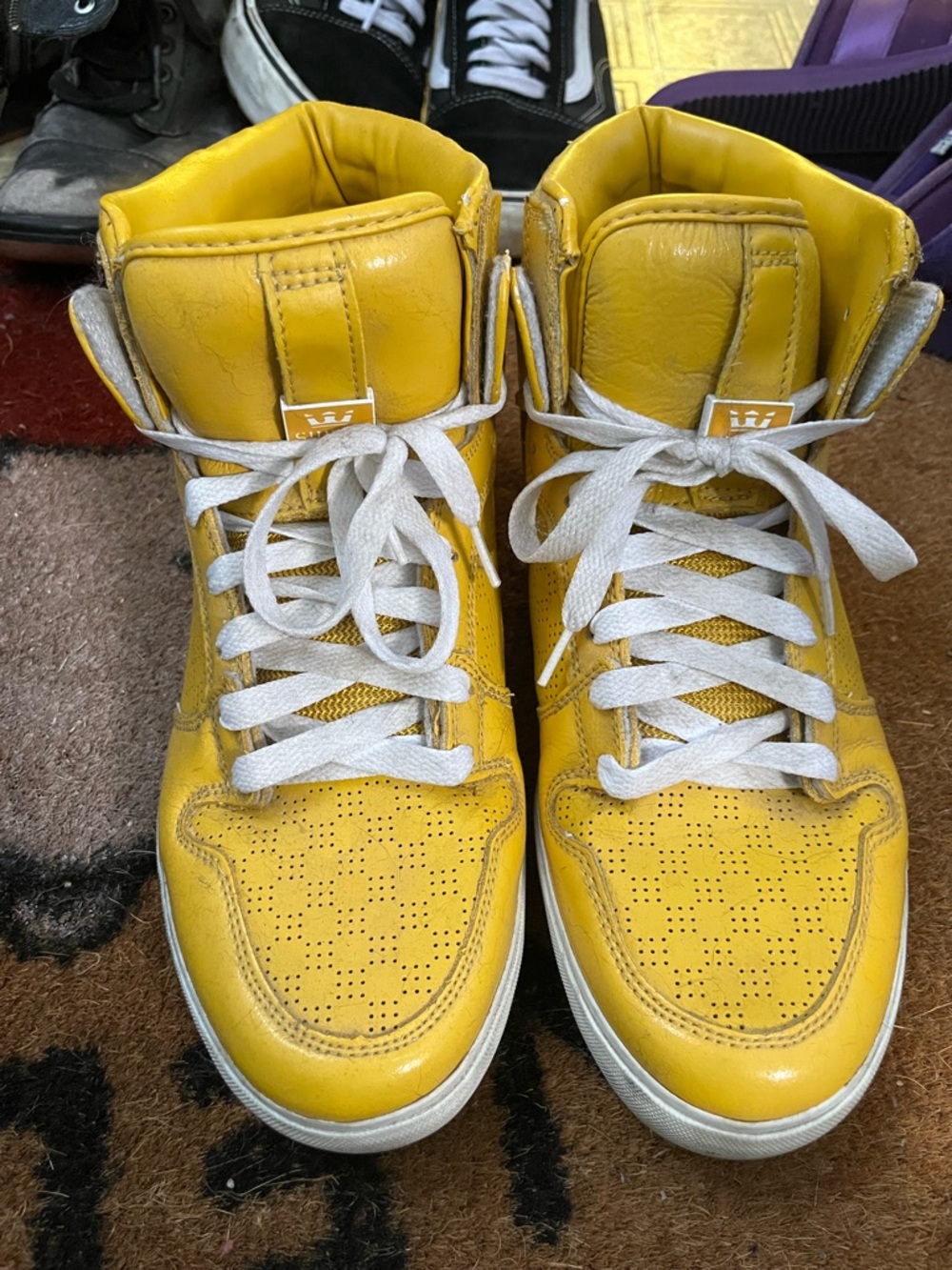 Supra Yellow High-Top Vaider sneakers